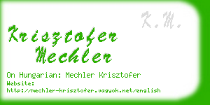 krisztofer mechler business card